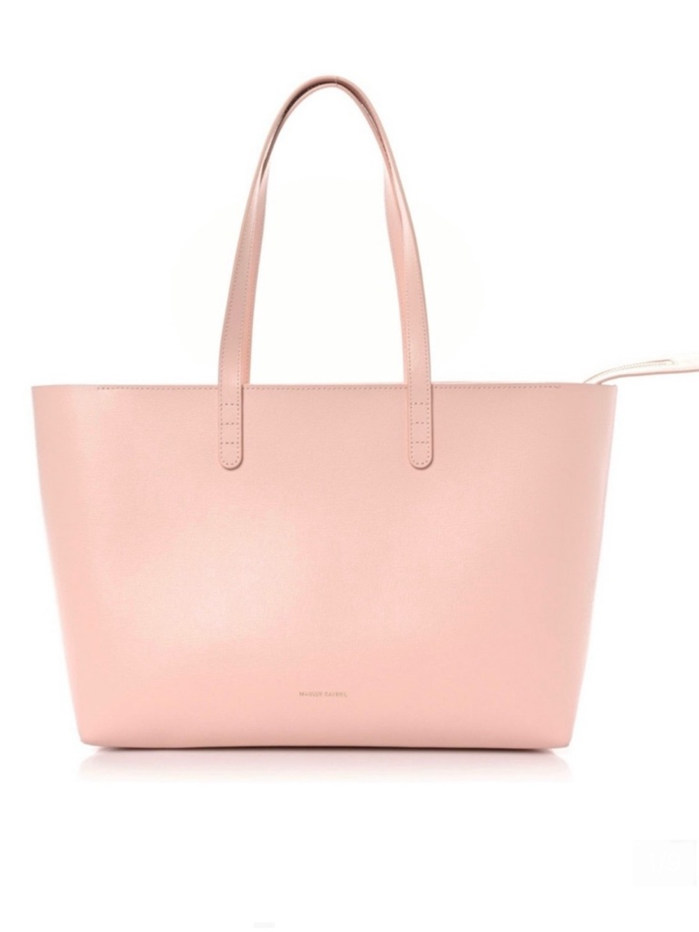 NWT Mansur Gavriel Small Zip Tote in Dahlia Light Pink Saffiano Leather